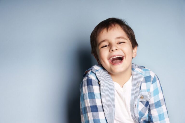 a little boy smiling
