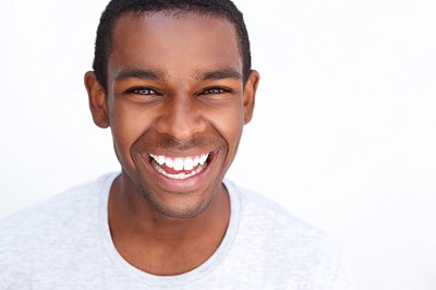 a man smiling