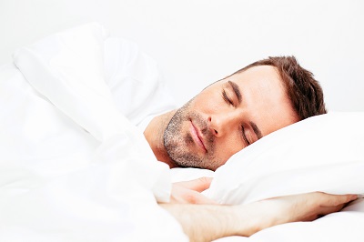 a man sleeping