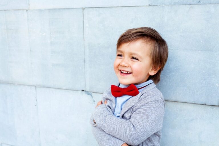 a little boy smiling